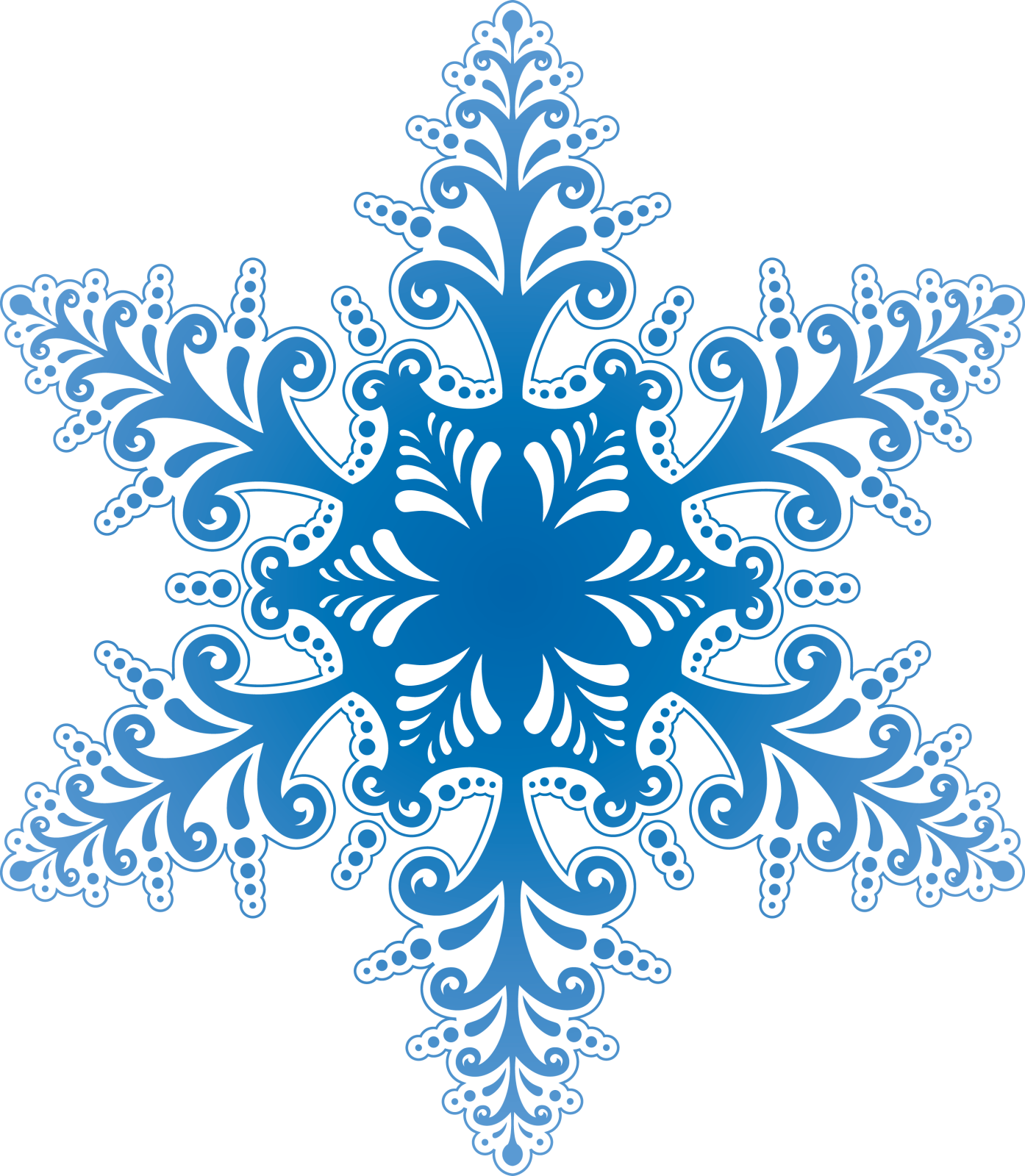 a blue snowflake on a white background