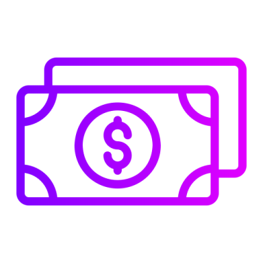 a money bill icon with a dollar symbol