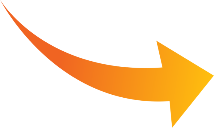 an orange arrow with a white background