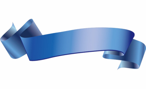 a blue ribbon on a white background