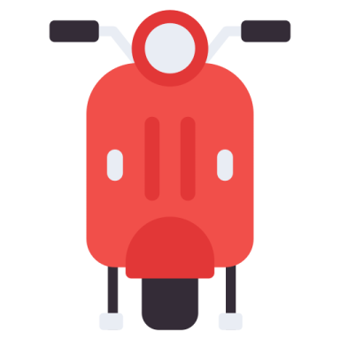 a red scr motorcycle