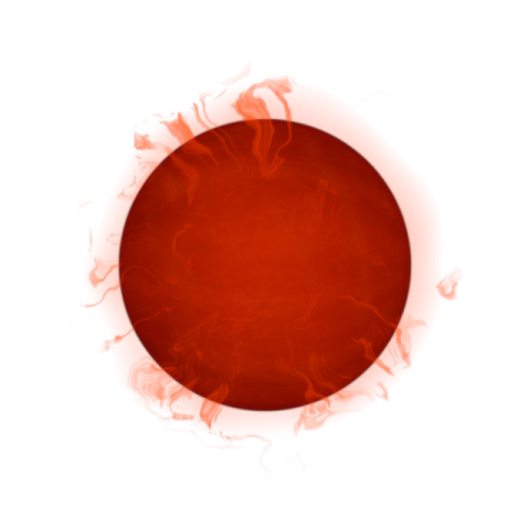 a red circle with smoke coming out of it