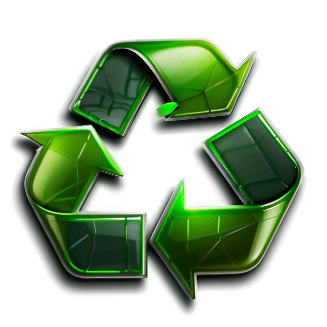 a green recycling symbol