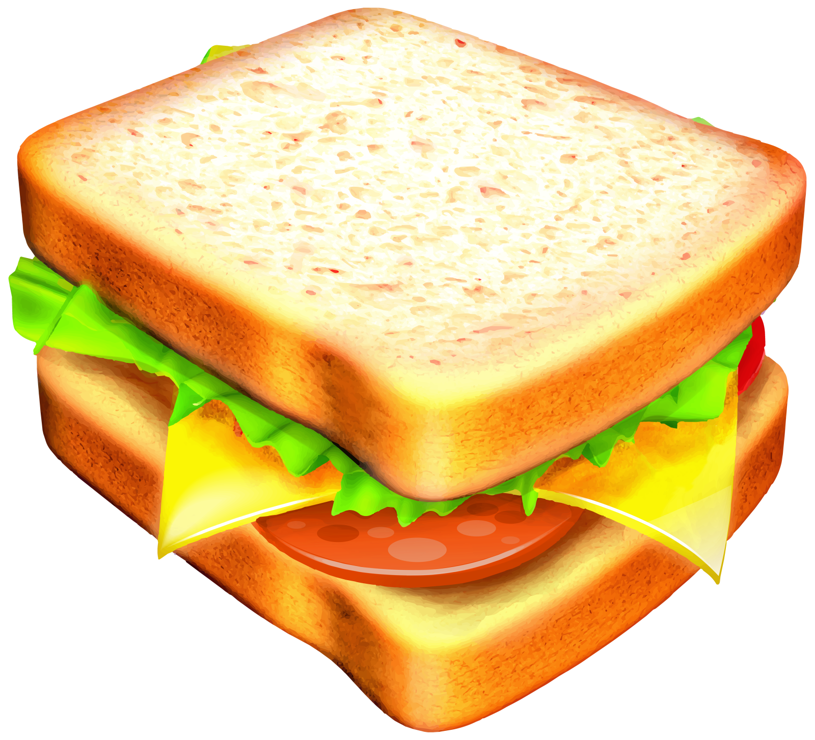 a sandwich with cheese, let and let