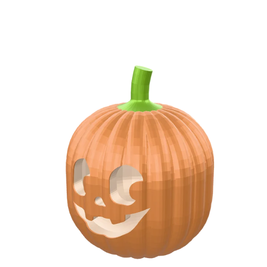 an orange pumpkin with a hole in the middle