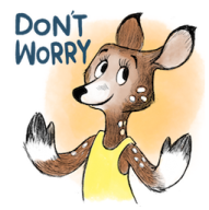 a drawing of a kangaroo with the words don't worry