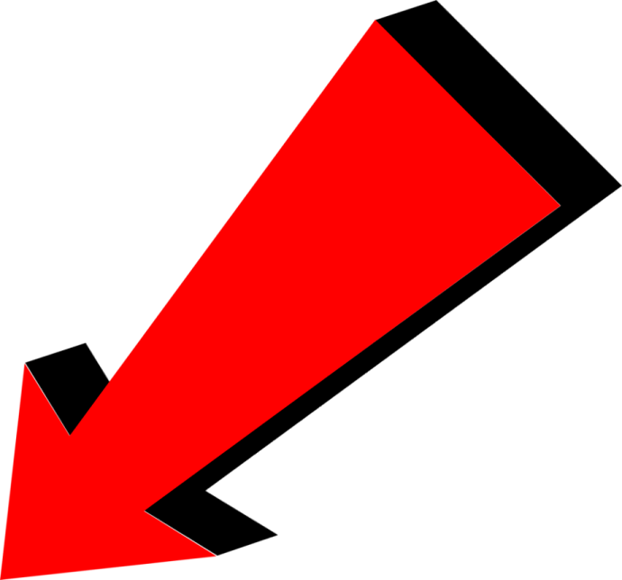 a red arrow pointing up to the right