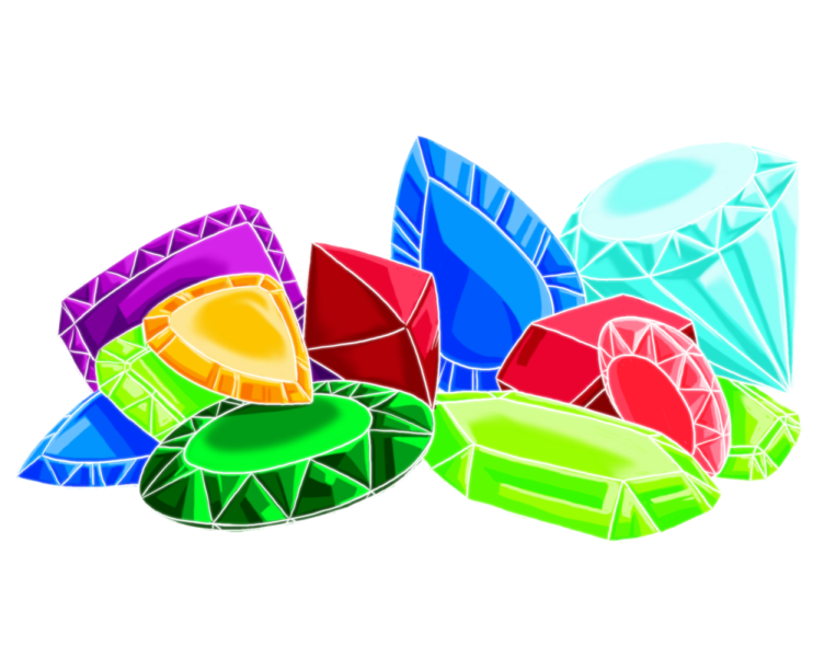 a pile of colorful glass shards