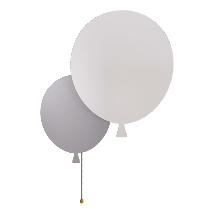 two balloons on a white background