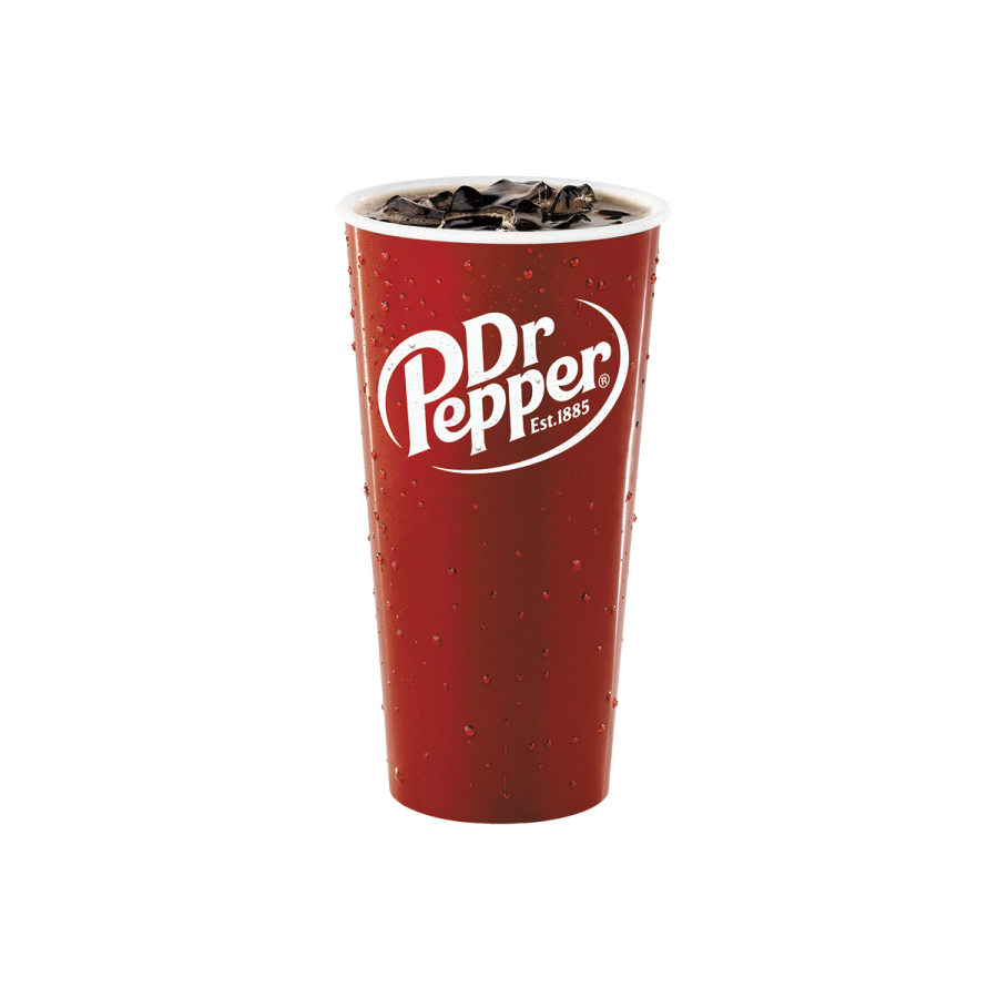 a red cup with the word pepper on it