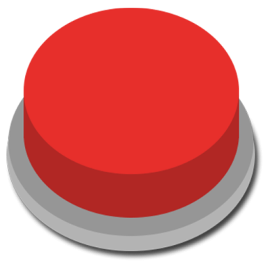 a red button on a white background