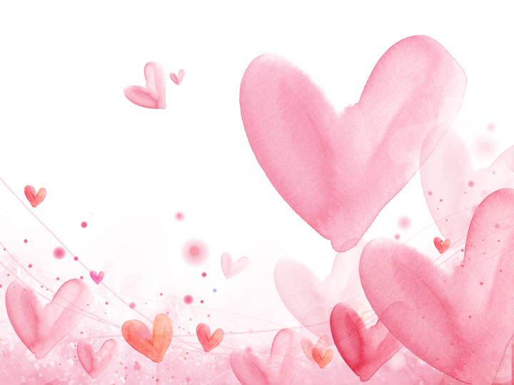 a bunch of pink hearts on a white background