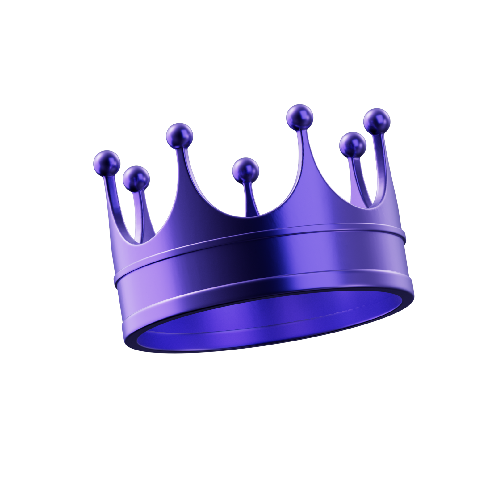 a purple crown on a white background