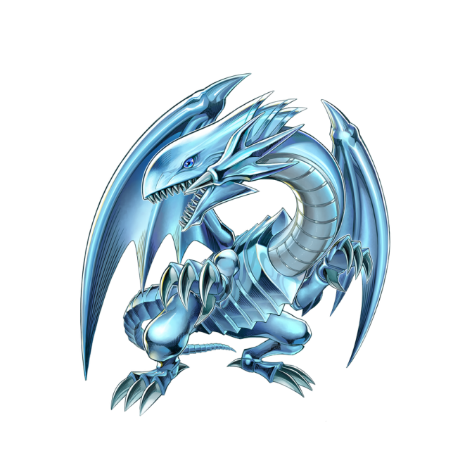 a drawing of a blue dragon