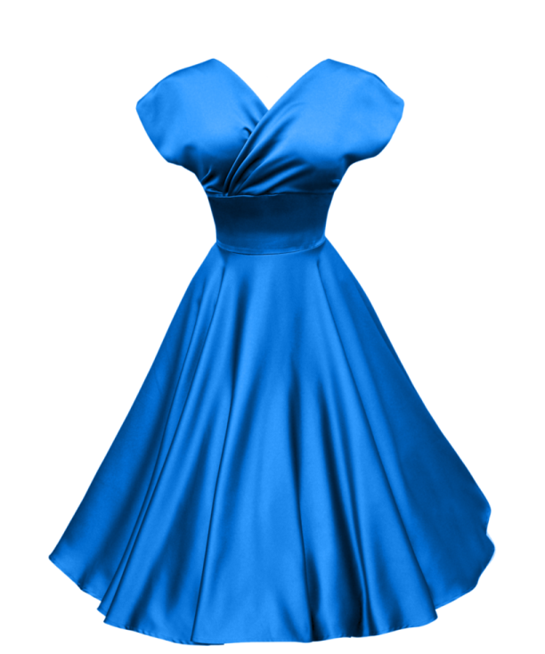 a blue dress on a white background