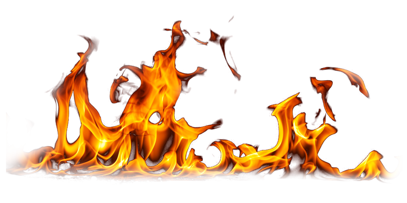 fire flames on a white background