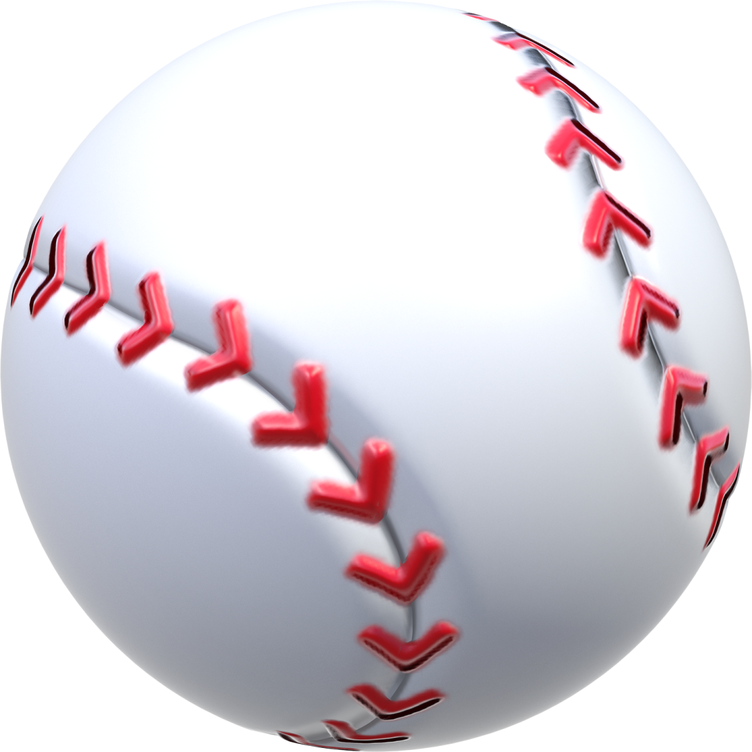 a baseball ball with red arrows on it
