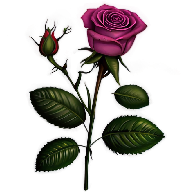 a pink rose on a white background