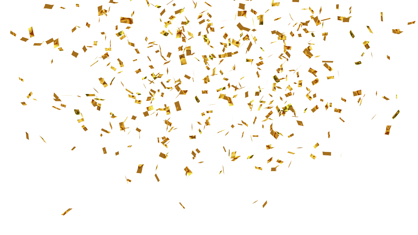 a white background with gold coning