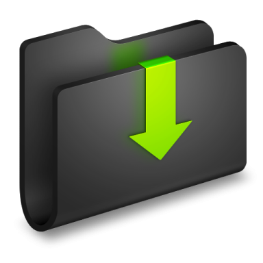 a folder icon with an arrow pointing up