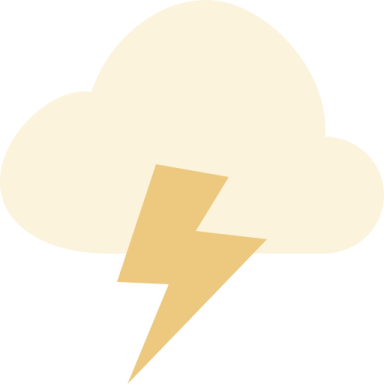 a cloud with a lightning on it