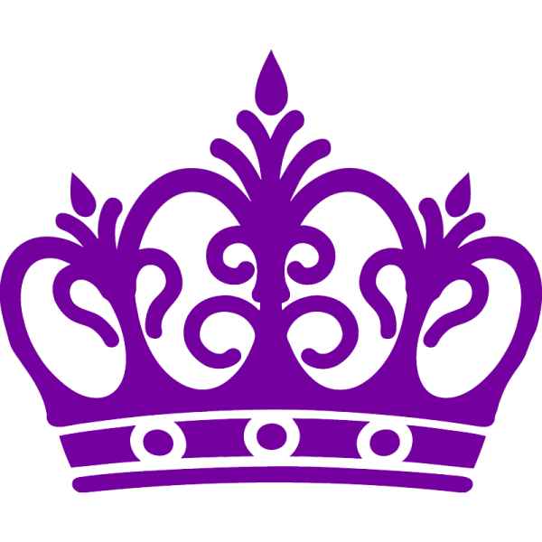 a purple crown on a white background