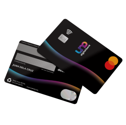 a black and white credit card