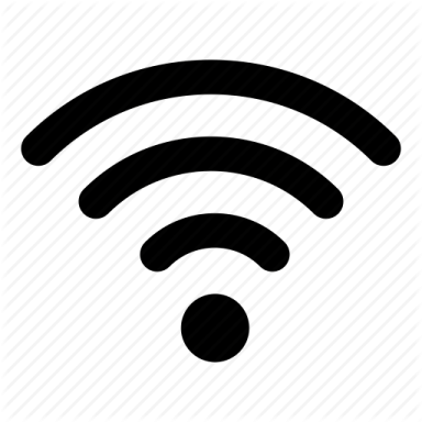 a black and white icon of a wi symbol