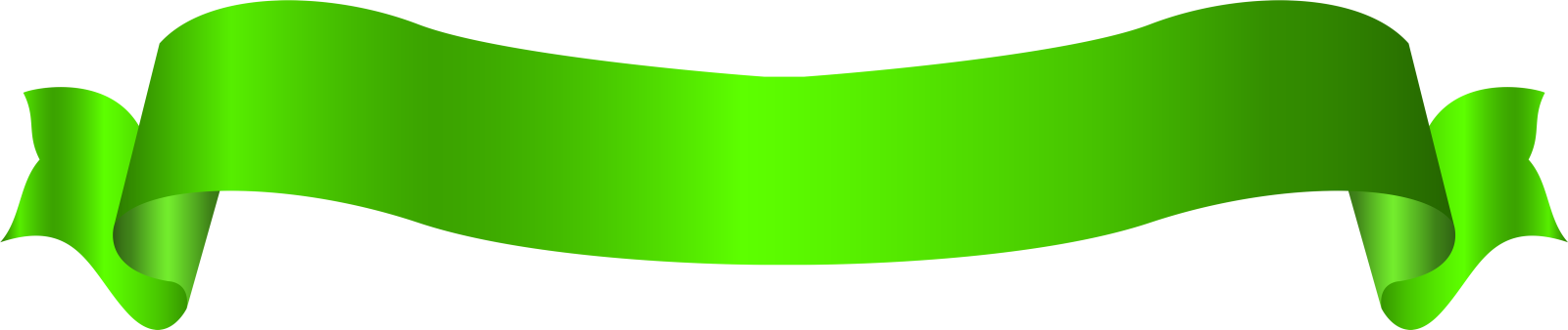 a green ribbon on a white background