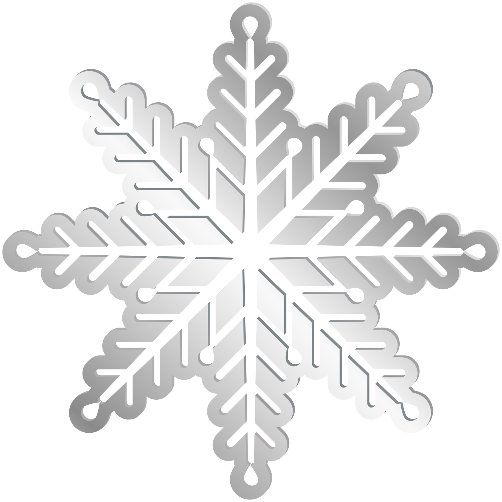a silver snowflake on a white background