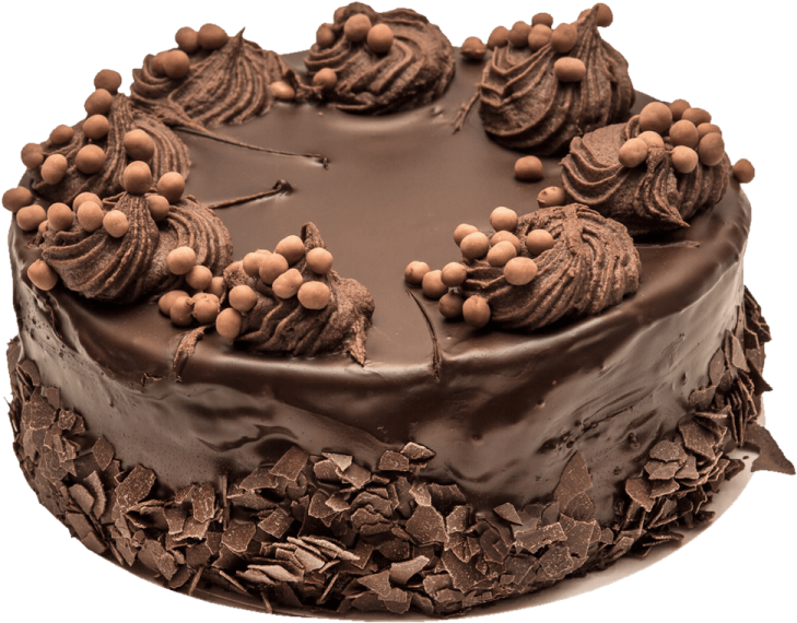 a chocolate cake with nuts on top of it