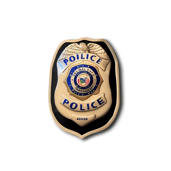 a police badge on a white background