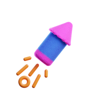 a pink and blue ice cream on a white background