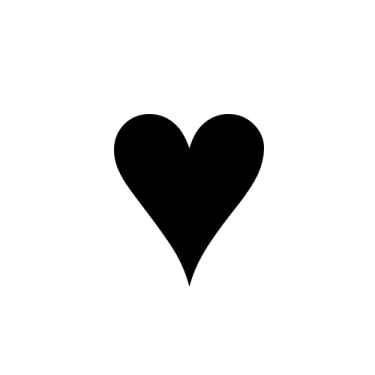 a black heart on a white background