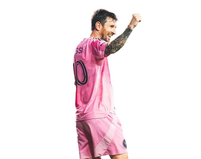 a man in a pink shirt and shorts