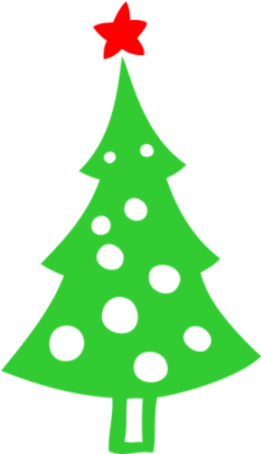 a christmas tree with a red star on top