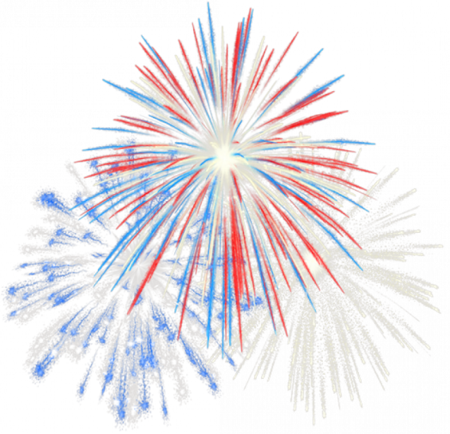 red, white and blue fireworks