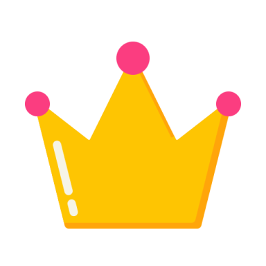 a yellow crown on a white background