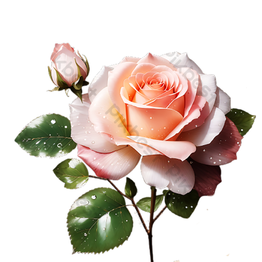 a pink rose with water droplets on it