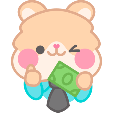 a teddy bear holding a money in its paws