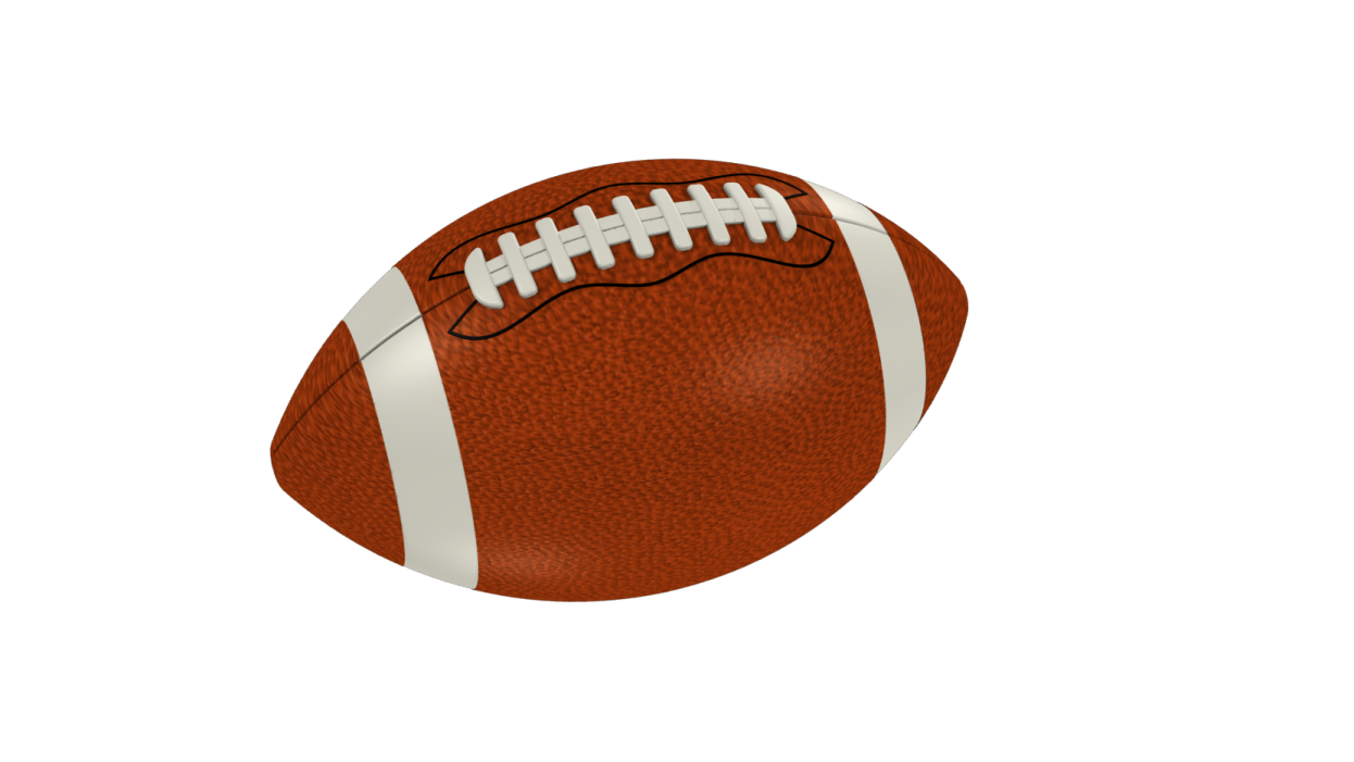 an american football on a white background