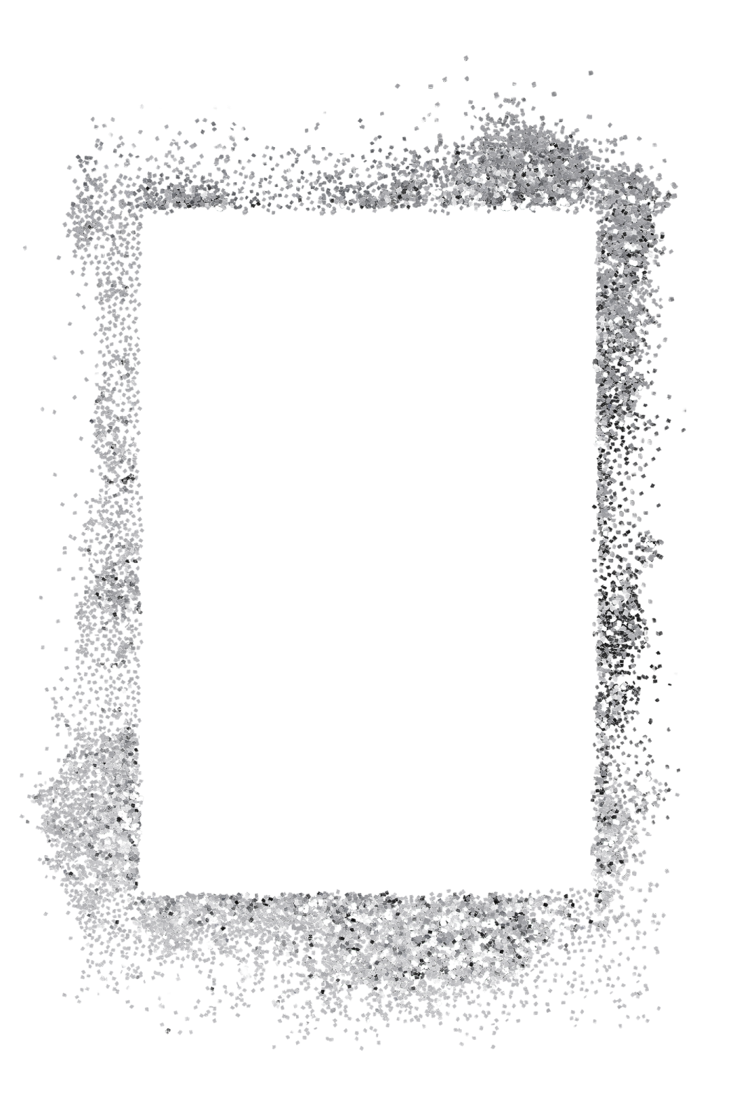 a black and white photo frame on a white background