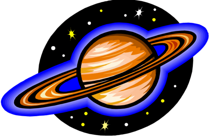 an image of a saturn planet with stars