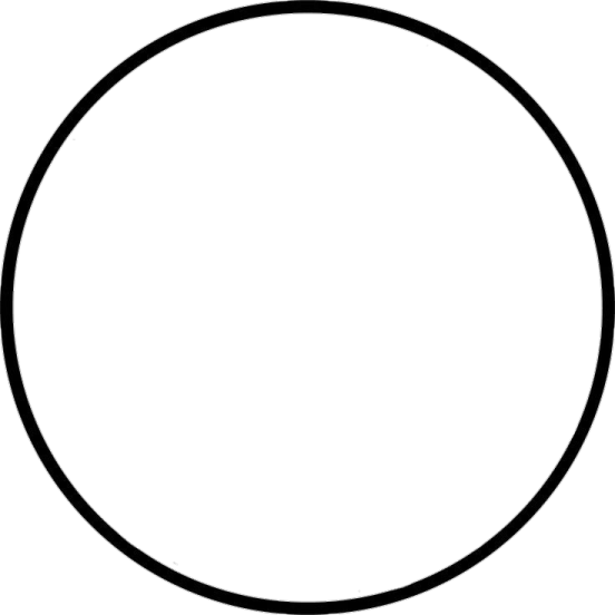 a black and white circle on a white background