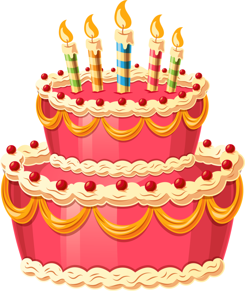 a birthday cake with candles on top