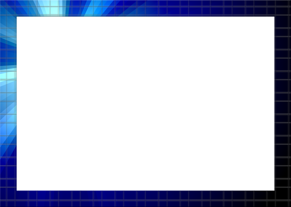 a blue and white background with squares