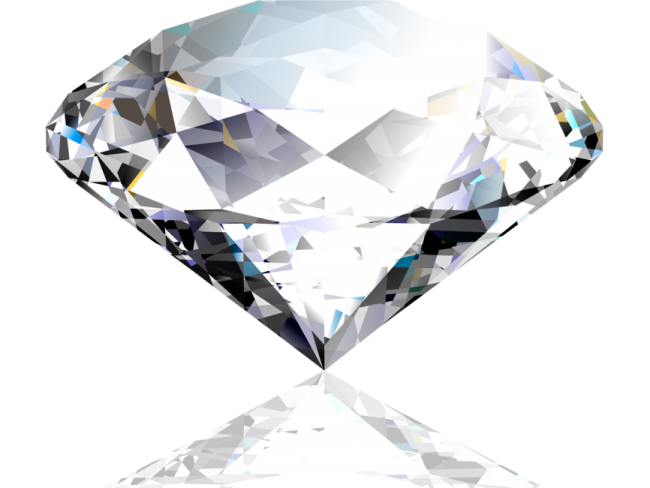 a diamond on a white background