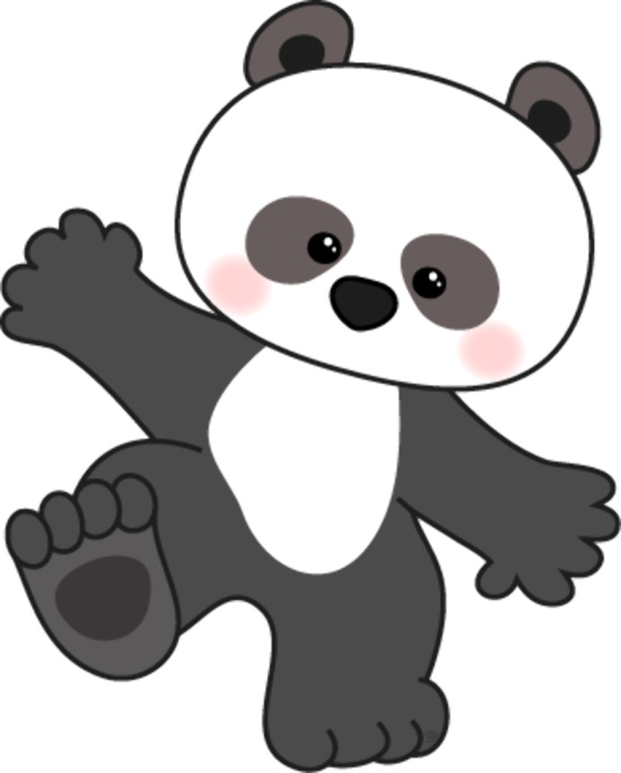 a black and white panda bear