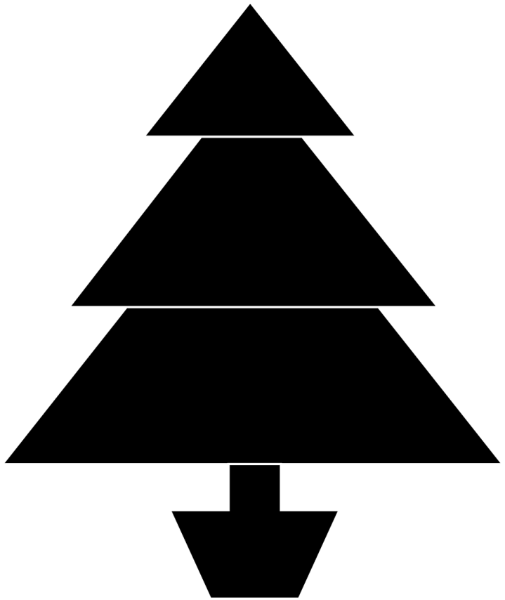 a black and white image of a christmas tree