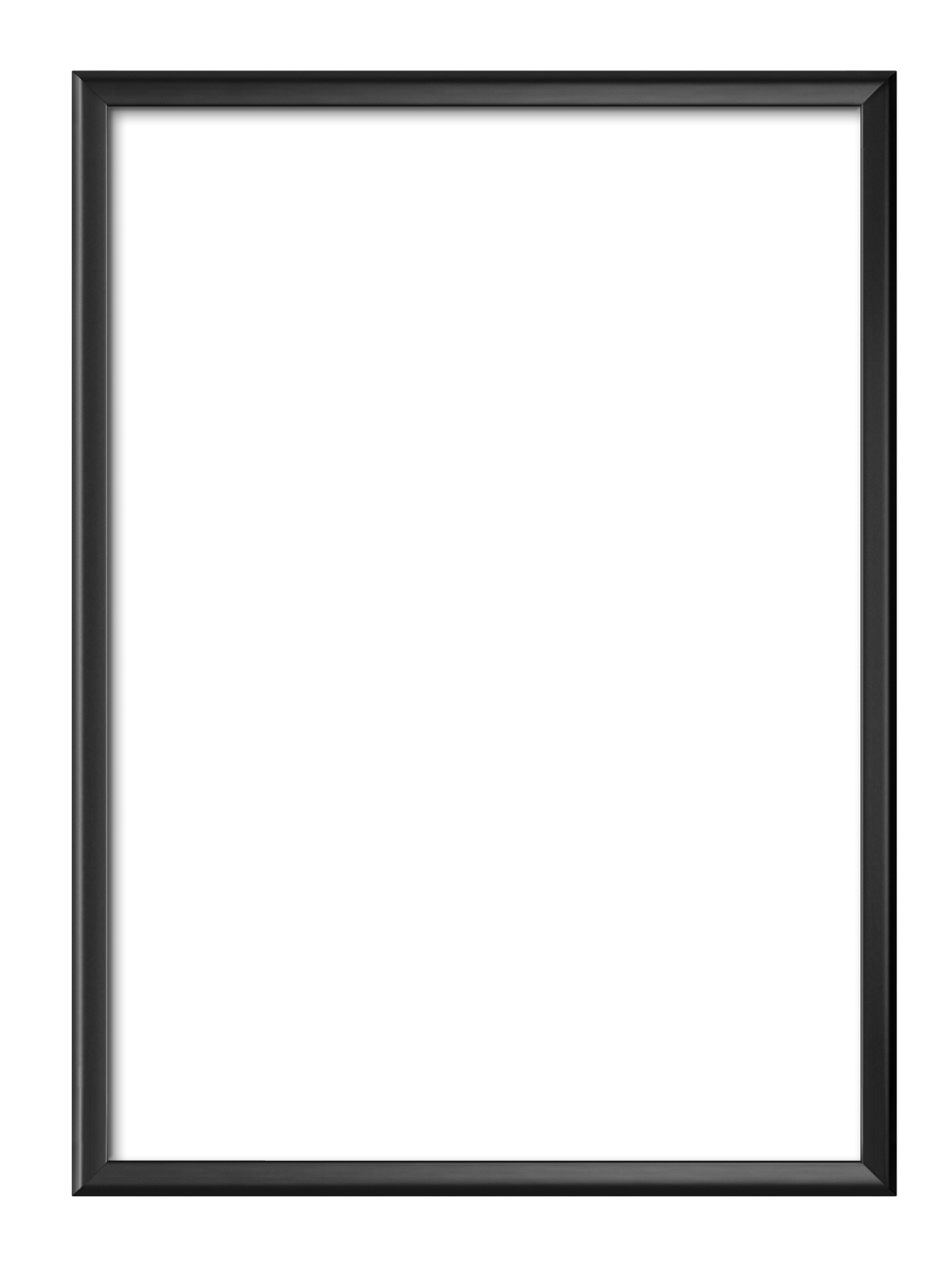a black frame on a white background